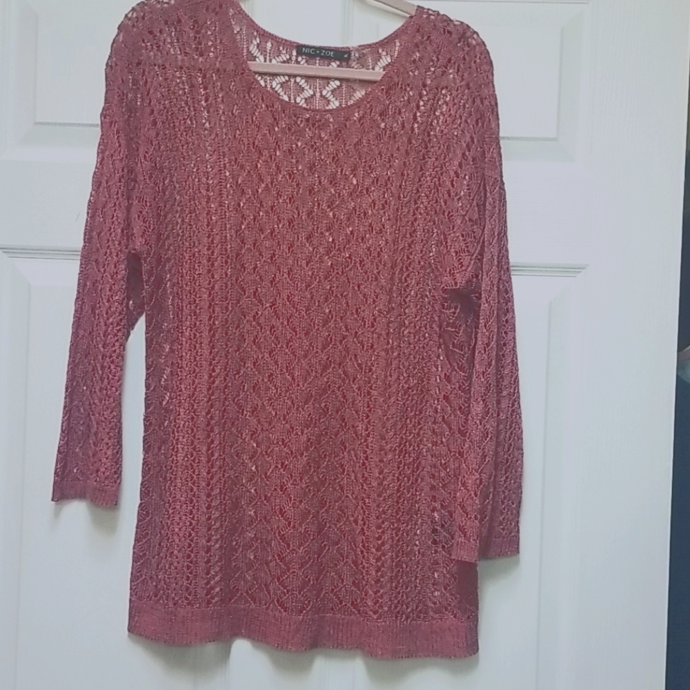 Nic and Zoe open knit sweater